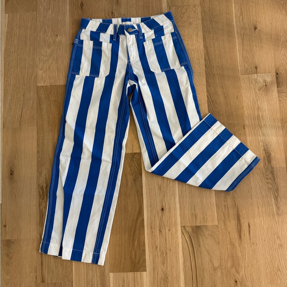 NWOT BDG blue and white pants